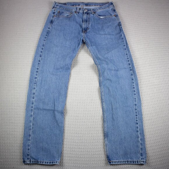 Levi's 505 Regular Fit Light Wash Denim Jeans - Picture 2 of 8